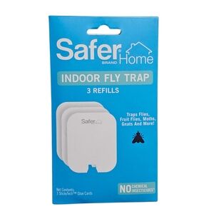 Safer Home Indoor Flying Insect Trap Refill 3 Sticky Refill Glue Cards